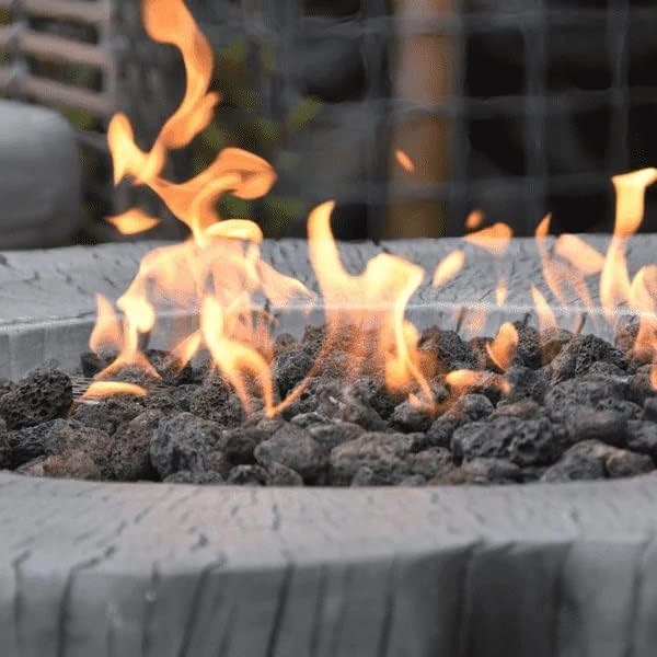 Elementi | Manchester Gas Fire Pit Cast Concrete Semi-Round Fire Table - Image 8