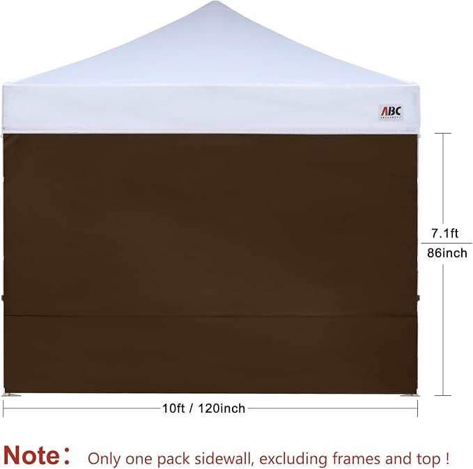ABCCANOPY Instant Canopy SunWall 10x10 FT, 1 Pack Sidewall Only, No Frame or Top - Image 2