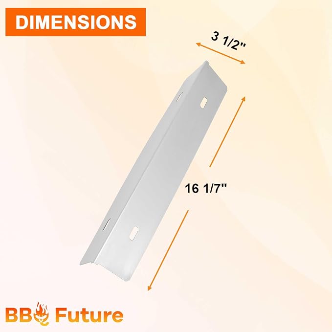 MixRBBQ Stainless Steel 7-Pack Heat Plates and 4-Pack Burner BBQ Replacement - Image 2