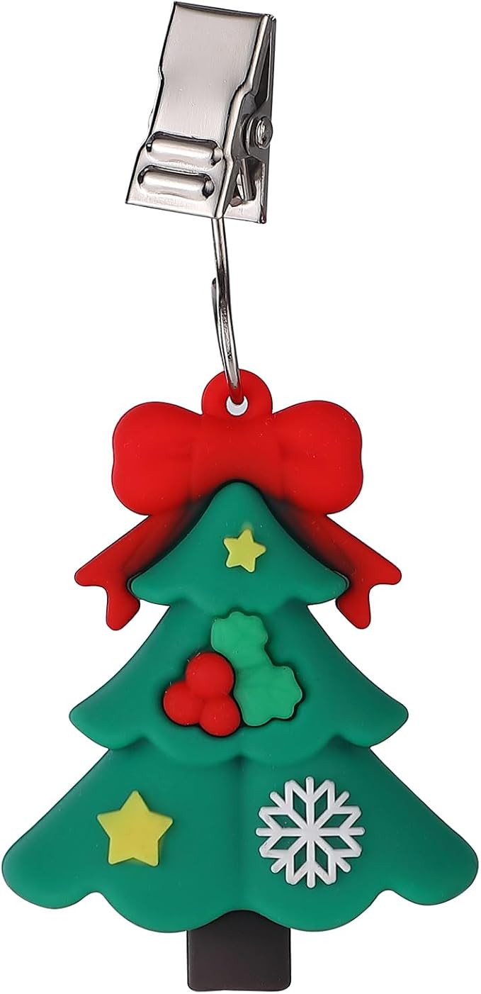TwoFish Home Set of 4 Xmas Tree Tablecloth Weight Clamps Xmas Tree Style - Image 6
