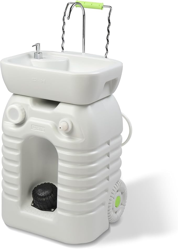 VINGLI 45L Upgraded Portable Sink| Rolling Hand Wash Basin Stand by VINGLI