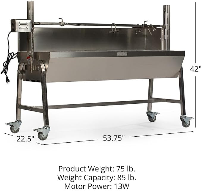 Ash & Ember 13W Stainless Steel BBQ Rotisserie Grill - Image 2
