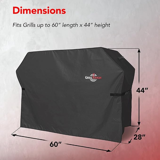 Heavy Duty BBQ Grill Cover for Outdoor Grill, 60 Inch – Waterproof, Weather - Image 2