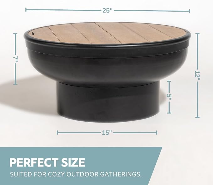 DENKOE Iron Fire Pit Table - Image 6