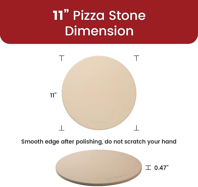 K ROCKSHEAT Small Pizza Stone Round - Image 5