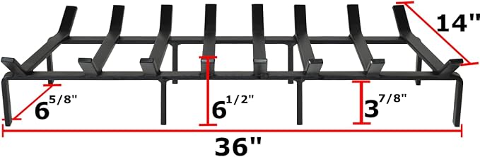 SteelFreak Heavy Duty Steel Fireplace Grate - Image 2