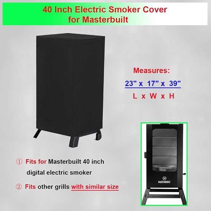 40 Inch Electric Smoker Cover for Masterbuilt, Waterproof Grill Cover for - Image 2