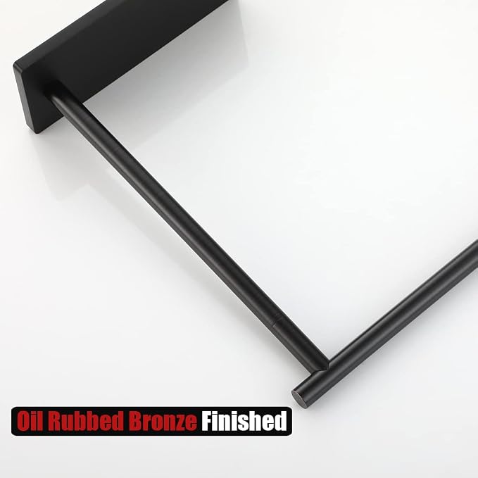 JQK Hand Towel Holder Stand Oil Rubbed Bronze, Modern Tree Rack Free Standing - Image 7