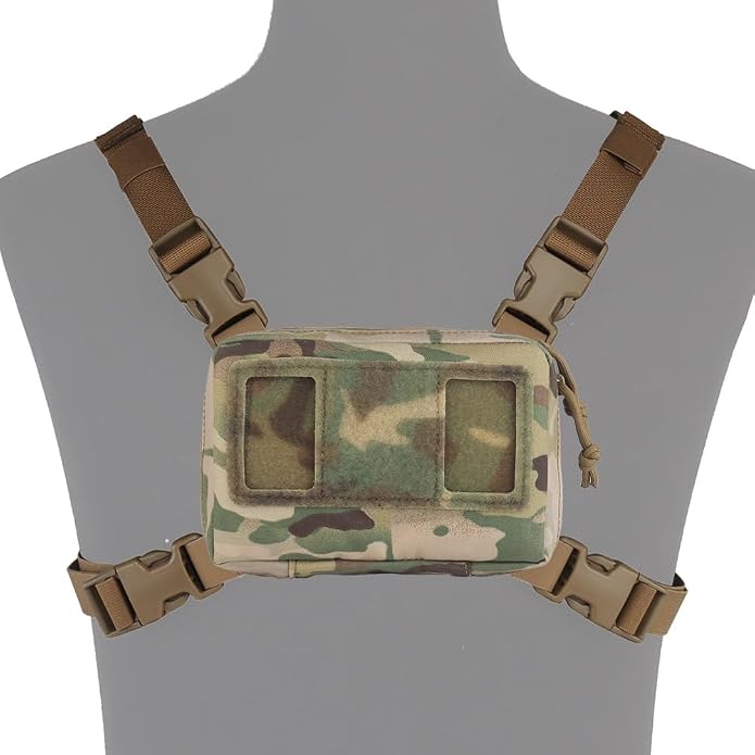 FoldPanel Tactical Chest Vest Pouch Set, Chest Rig Phone Mount as 4.7-6.7" - Image 2