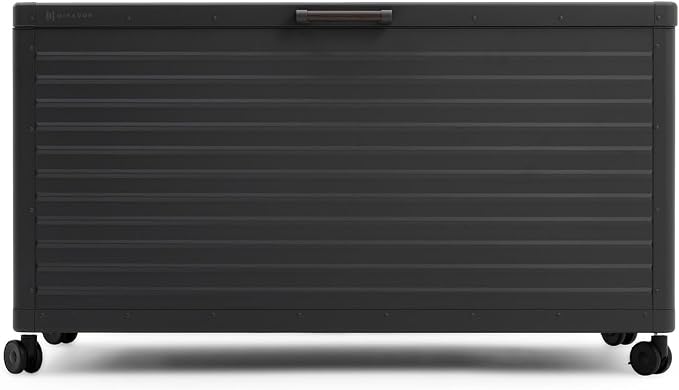 MIRADOR 134 Gallon Outdoor Storage Box Waterproof, Metal Deck Box - Image 2