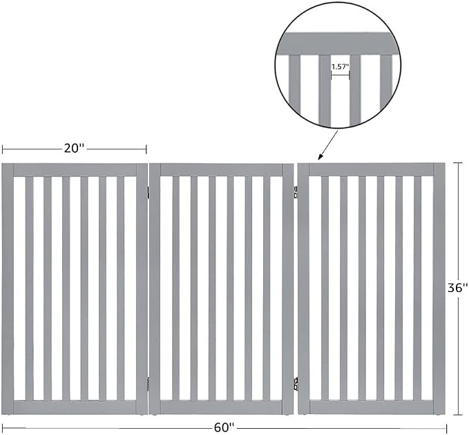 unipaws 36" H Free Standing Pet Gate - Image 4