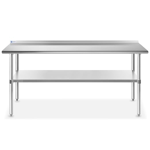 GRIDMANN Stainless Steel Kitchen Prep Table 72 x 24 Inches - Image 2