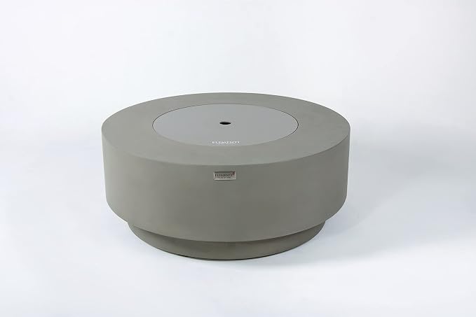 Elementi+ | Colosseo Gas Fire Pit Cast Concrete 40" Dia. Round Fire Table - Image 5