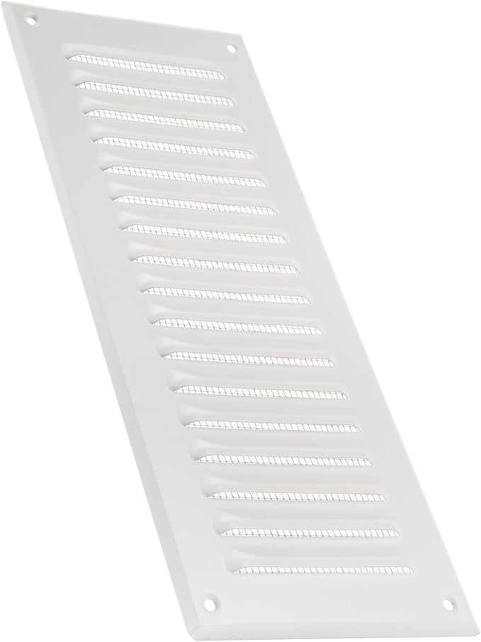 Vent Systems – 3.35 x 9.84 Inch White Metal Rectangular Soffit Air Vent Grille - Image 8