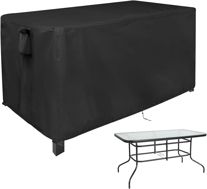 Outdoor Dining Table Cover, 56inch Patio Dining Table Cover Waterproof by PatioFurnitureCover