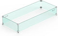 Skyflame 42" X 18" Rectangular Fire Pit Glass Wind Guard Replacement by Skyflame