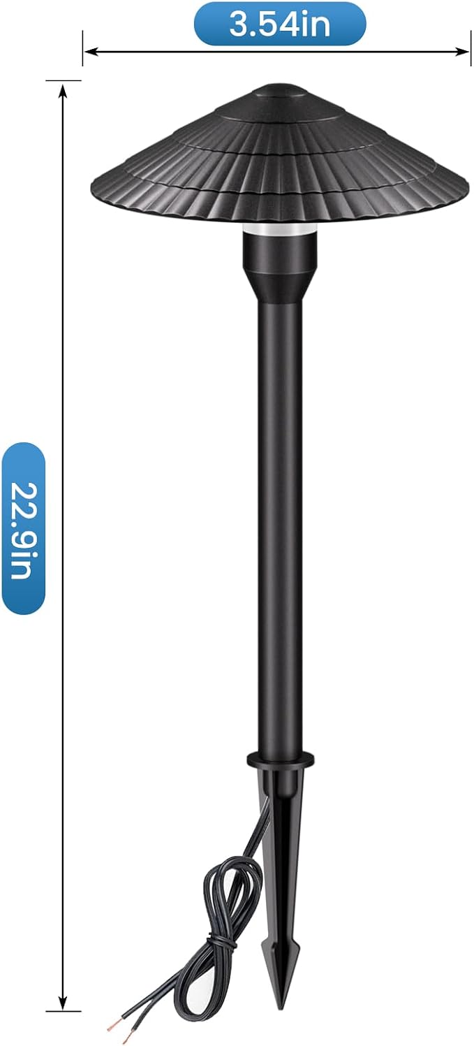 Landscape Lighting Pathway Lights 4 Pack, 5W Low Voltage LED Outdoor Garden - Image 7