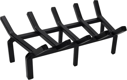17 Inch Fireplace Grate Heavy Duty Solid Steel Fire Grate by TwentyNext