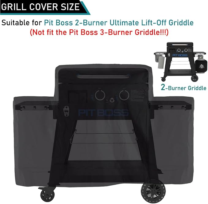 ZJYWSCH Cover for Pit Boss 2-Burner Ultimate Lift-Off Griddle PB2BGD2 Grill - Image 2