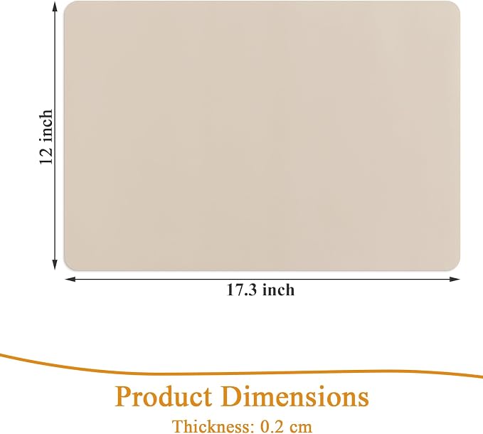 SHACOS Placemats Set of 6 Faux Leather Heat Resistant PU Non-Slip Vinyl Place - Image 8