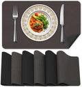 BLESWIN Faux Leather Placemats, PU Dining Table, Waterproof and Oil Resistant by BLESWIN