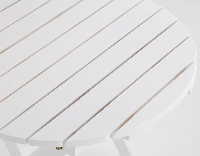 Outdoor Small Round Folding Side Table, Foldable Wooden End Tables - Image 6