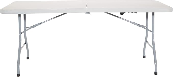 Office Star Resin Rectangle Center-Folding Portable Table - Image 4
