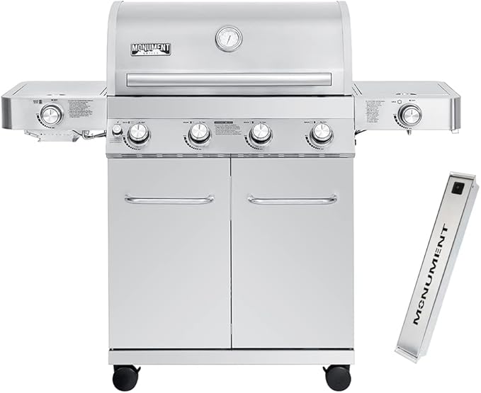 Monument Grills Larger 4-Burner Propane Gas Grills Stainless Steel by MonumentGrills