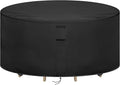 Round Patio Furniture Covers Waterproof, Outdoor Round Table Cover Tall Bar by Hiticover