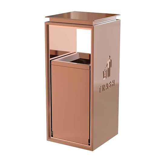 Commercial Trash Can - 42L Heavy Duty Stainless Steel Garbage Bin by CrazyAnt