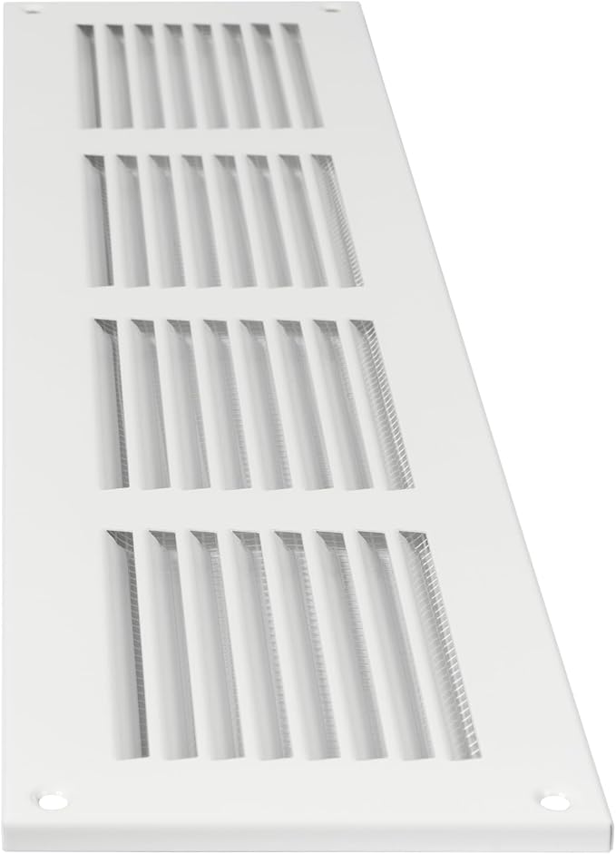 Repa Market Air Vent Cover 16x4 Inch White Galvanized Steel Louvered Grill Cover - Image 9