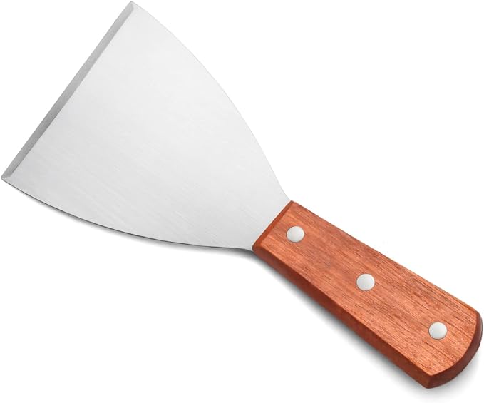 New Star Foodservice 38309 Wood Handle Slant Edge Grill Scrapers, 4 by 8.5-Inch - Image 3