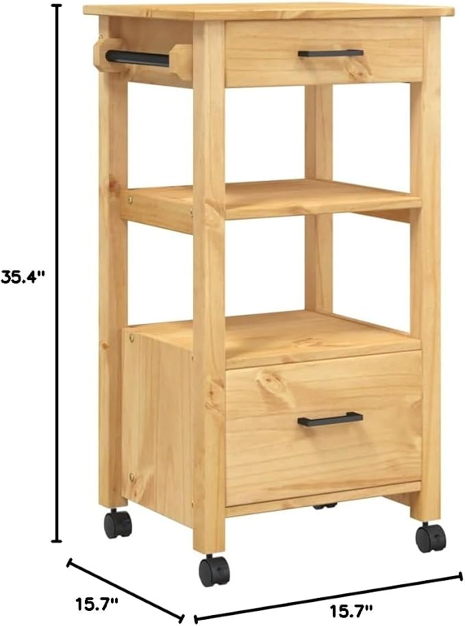 Kitchen Trolley Monza Rolling Kitchen Island Cart - Image 6