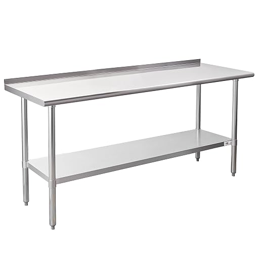 Profeeshaw Stainless Steel Prep Table NSF Commercial Work Table by Profeeshaw