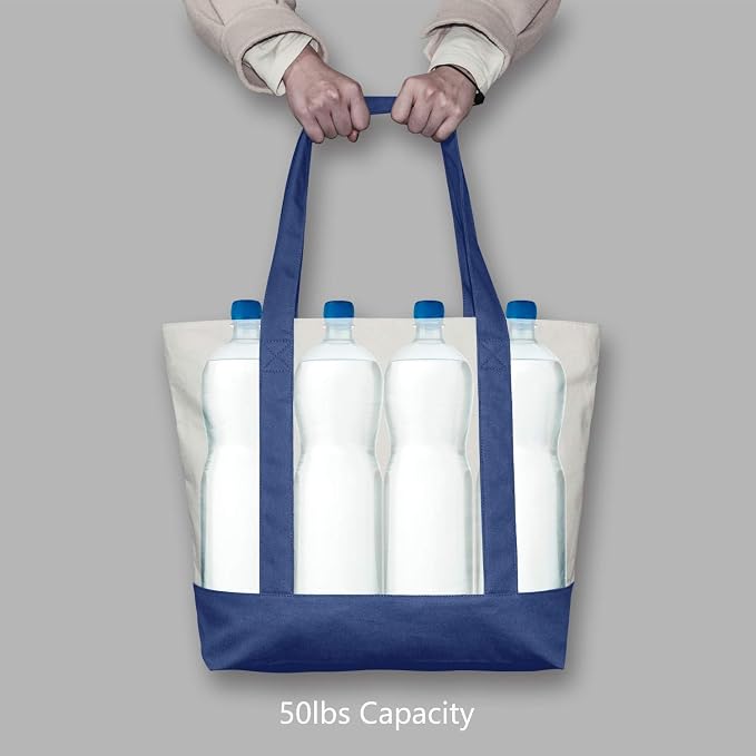 TOPDesign 3-Pack Canvas Tote Bags - Image 6