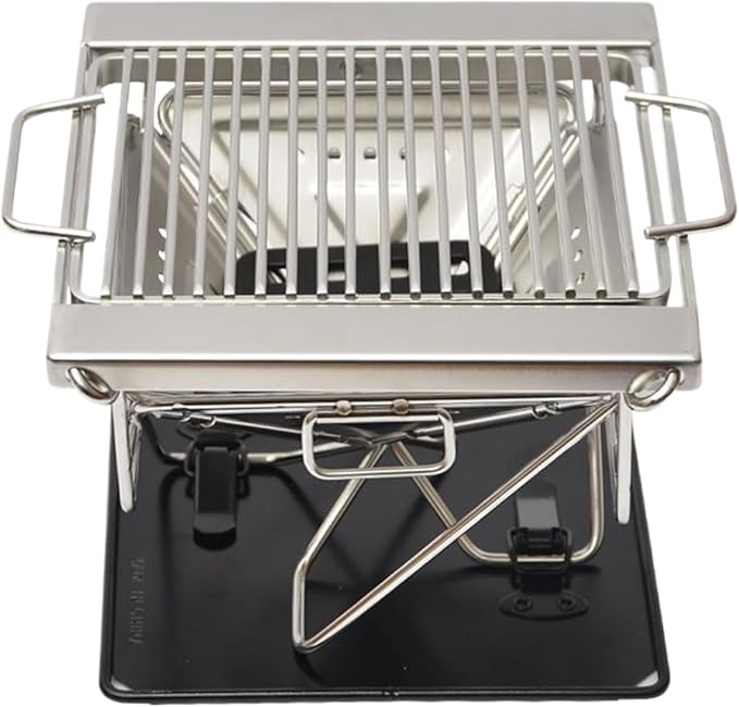 Portable Grill | Stainless Steel Folding Cooking Accessories | Small Charcoal by Unknown