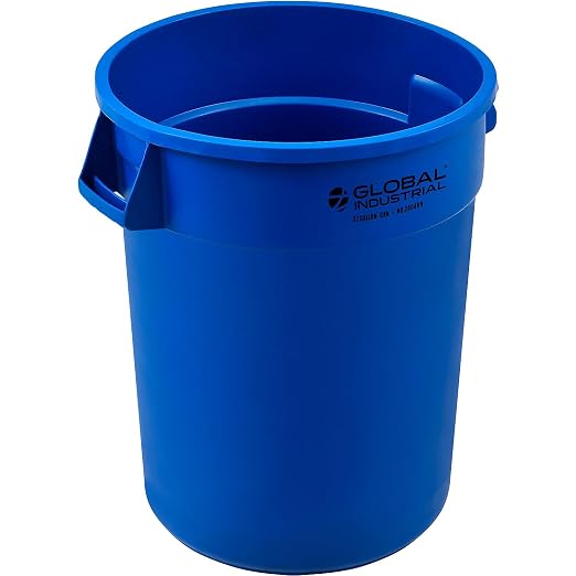 Global Industrial Commercial Round Trash Can, 32 Gallon Capacity, Plastic - Image 5