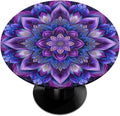 Mandrake Purple Blue Flower Round Table Cloth Cover, Elastic Edge Waterproof by ModaQua