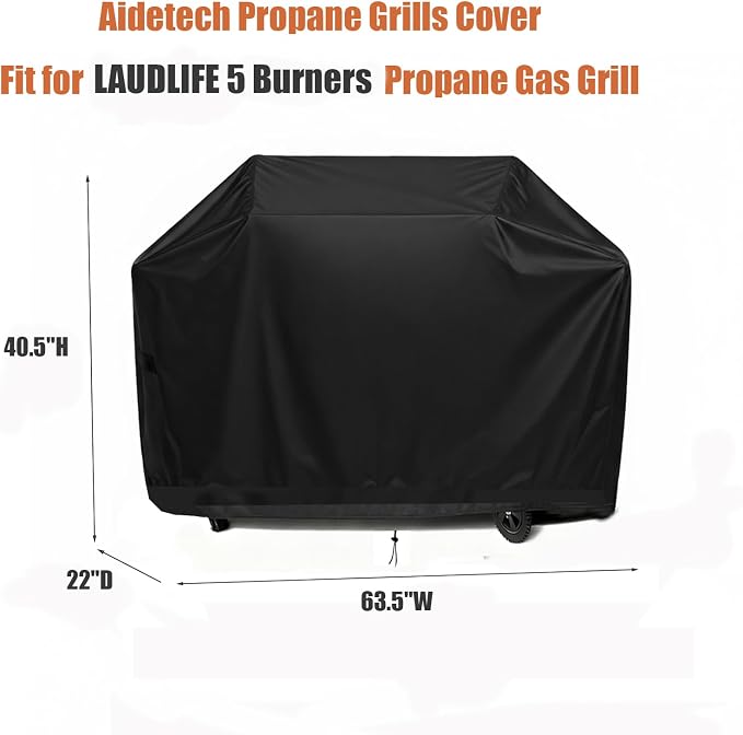 Grill Cover for LAUDLIFE 5 Burners Griddle Grill Combo - Image 2