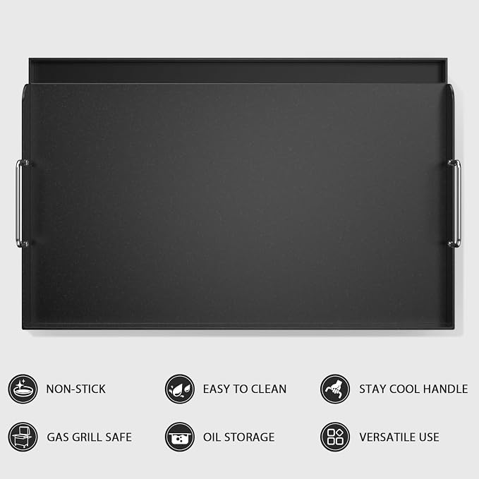 Utheer 25" x 16" Nano-Ceramic Nonstick Griddle - Image 4