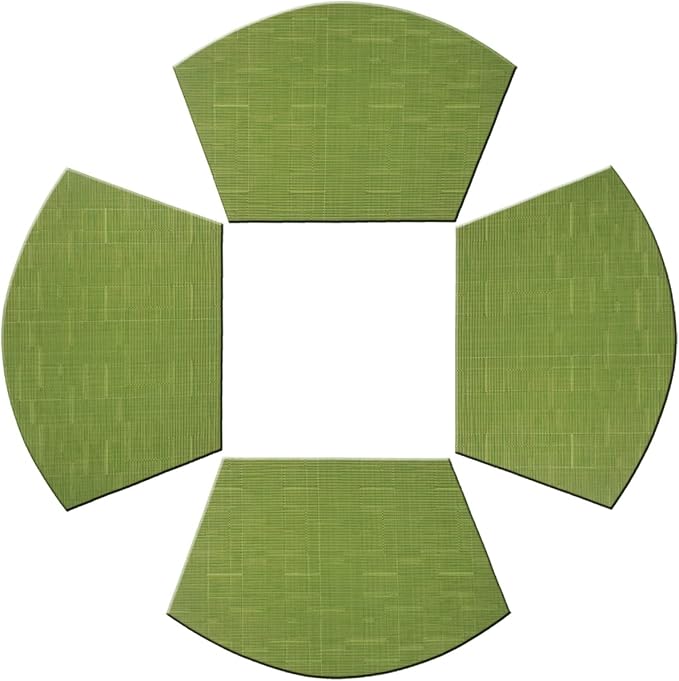 PIGCHCY Wedge Shaped Placemats for Dining Table Washable Vinyl Placemats Heat - Image 5