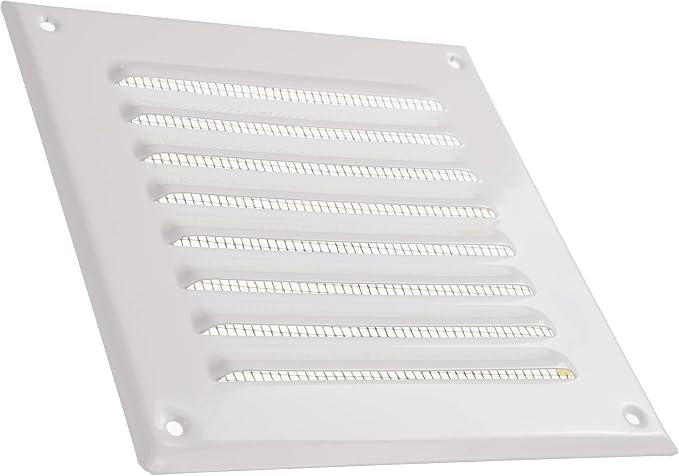 Vent Systems - 5 x 5 Inch Pack of 5 White Metal Square Soffit Air Vent Grille - Image 9