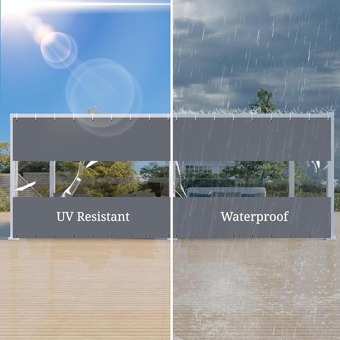 Covers & all Outdoor Clear Panel Curtain, 12 oz Vinyl Outdor Curtains - Image 4