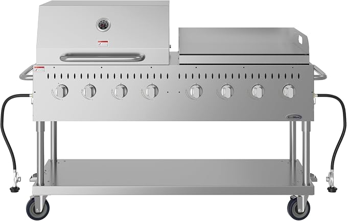 60 in. 8-Burner Commercial Outdoor Propane Gas Grill - Image 6