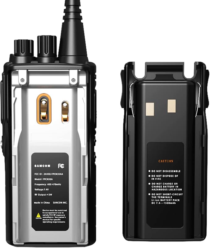 SAMCOM FPCN30A Two Way Radios Long Range 5 Watts Walkie Talkies - Image 7