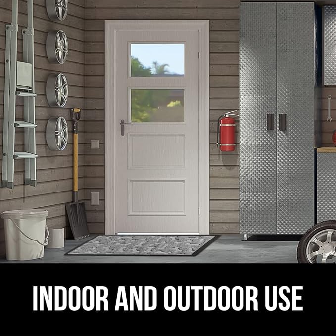 GORILLA GRIP 100% Waterproof All-Season WeatherMax Doormat, US Designed Natural - Image 9