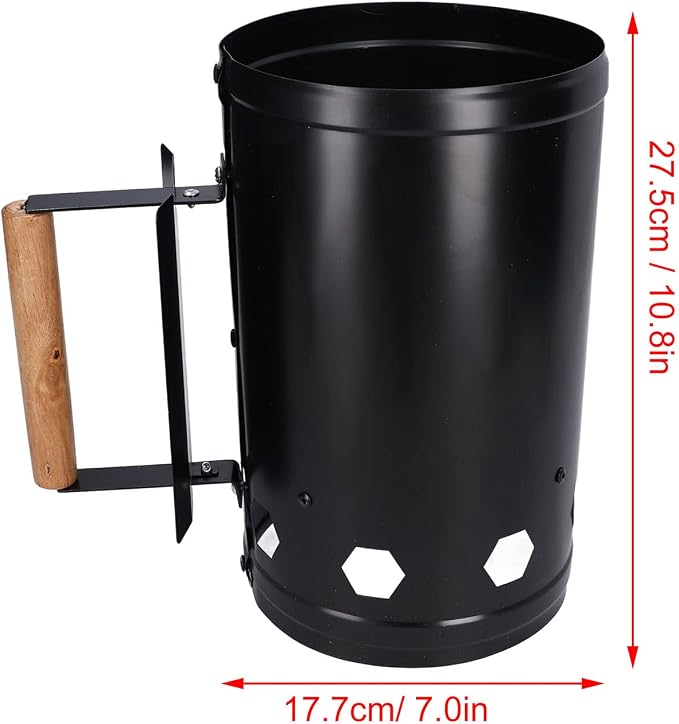 Charcoal Chimney Starter, Heavy Duty Steel BBQ Chimney Starter, BBQ Grill - Image 4