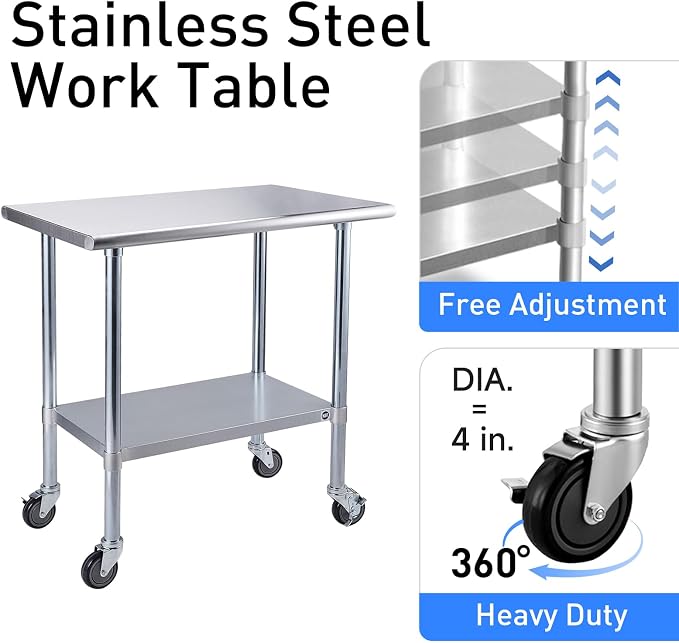 ROCKPOINT Stainless Steel Table - Image 2