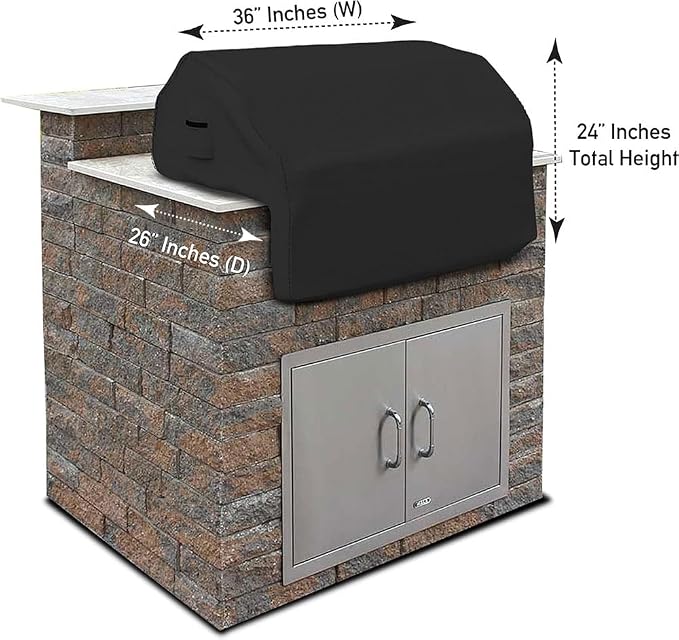 Covers & all Built-in Outdoor Grill Cover, Durable Heavy Duty 18 Oz Waterproof - Image 2