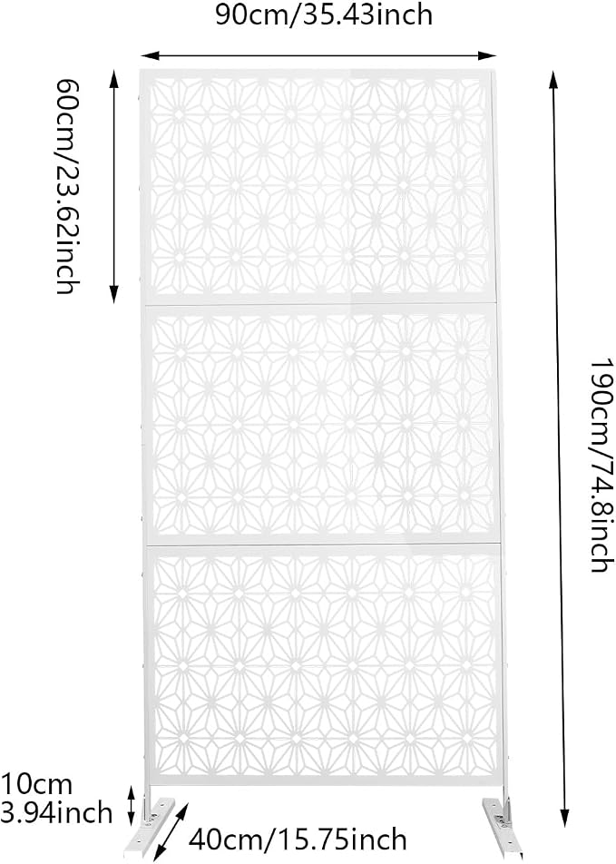 75" H×35" W Decorative Outdoor Privacy Screen - Image 2